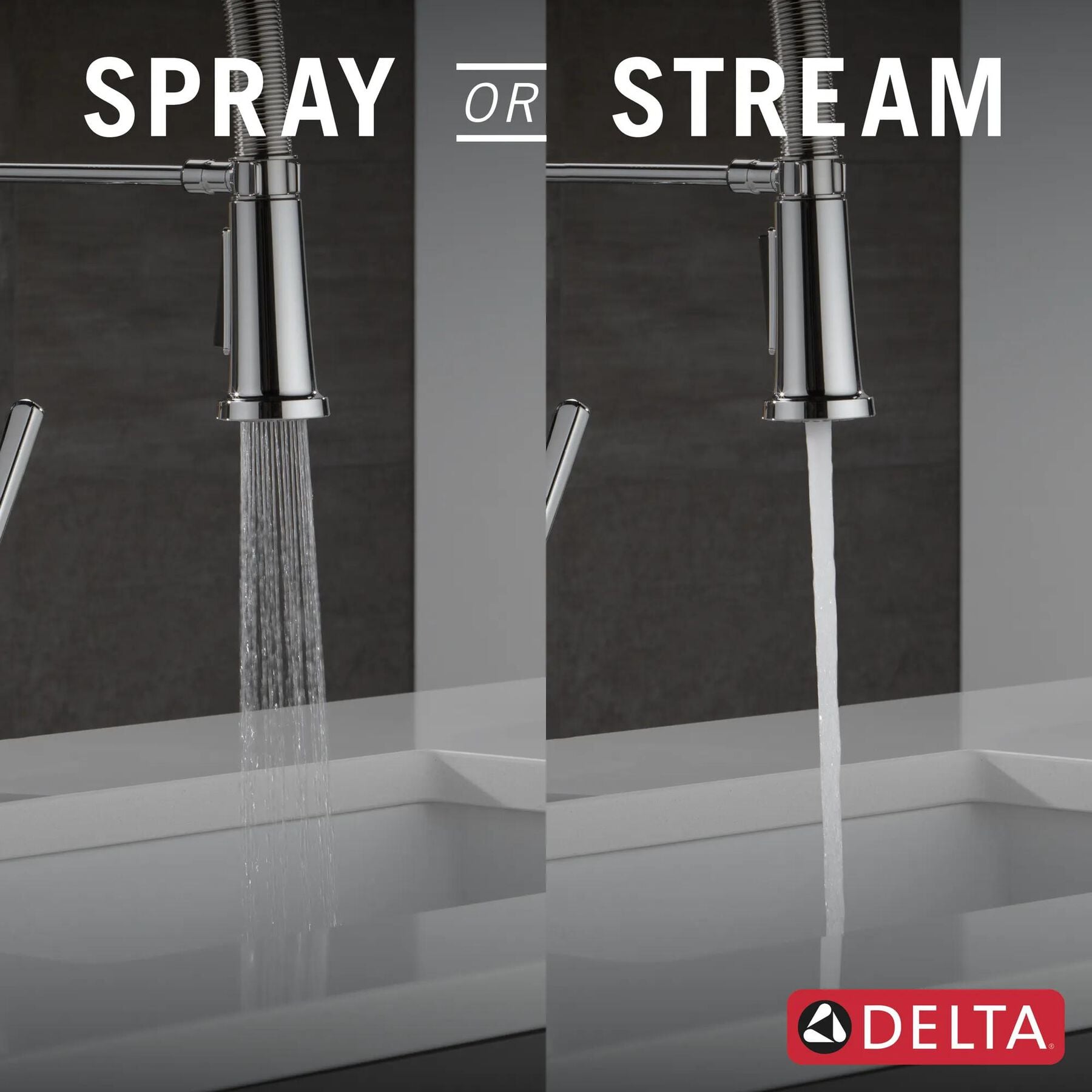Single Handle Pull-Down Kitchen Faucet With Spring Spout