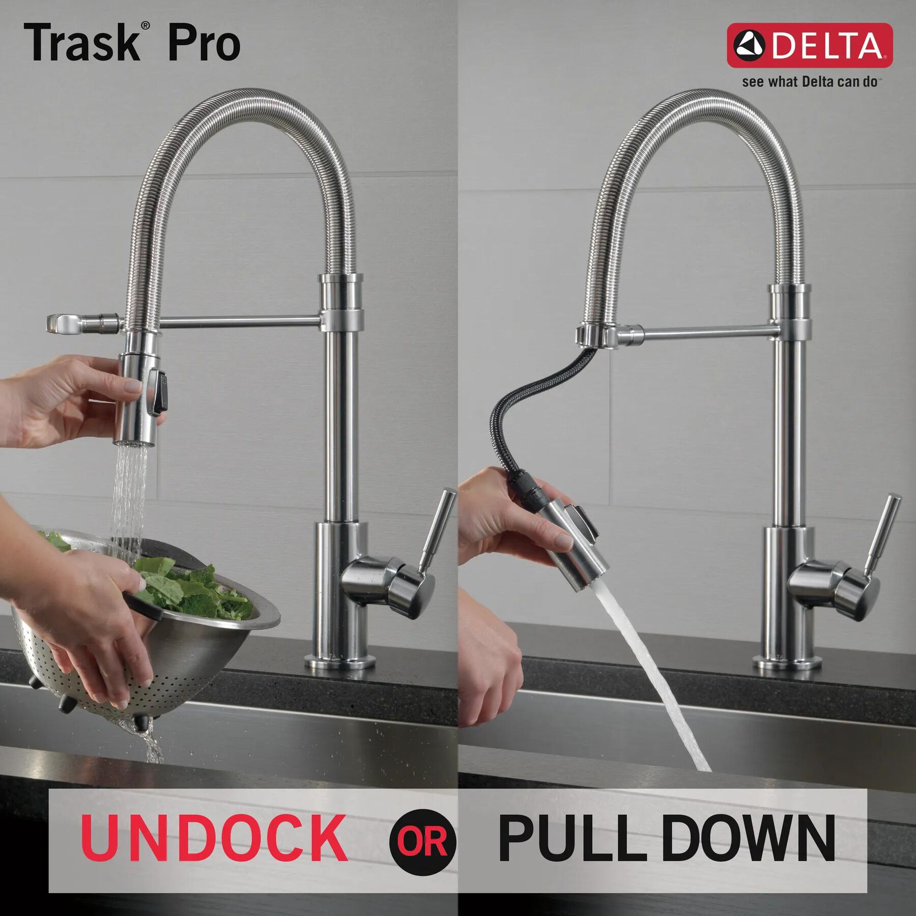 Commercial Single-Handle Pull-Down Kitchen Faucet