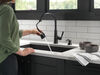 Single Handle Pull-Down Kitchen Faucet with Soap Dispenser and ShieldSpray&reg; Technology