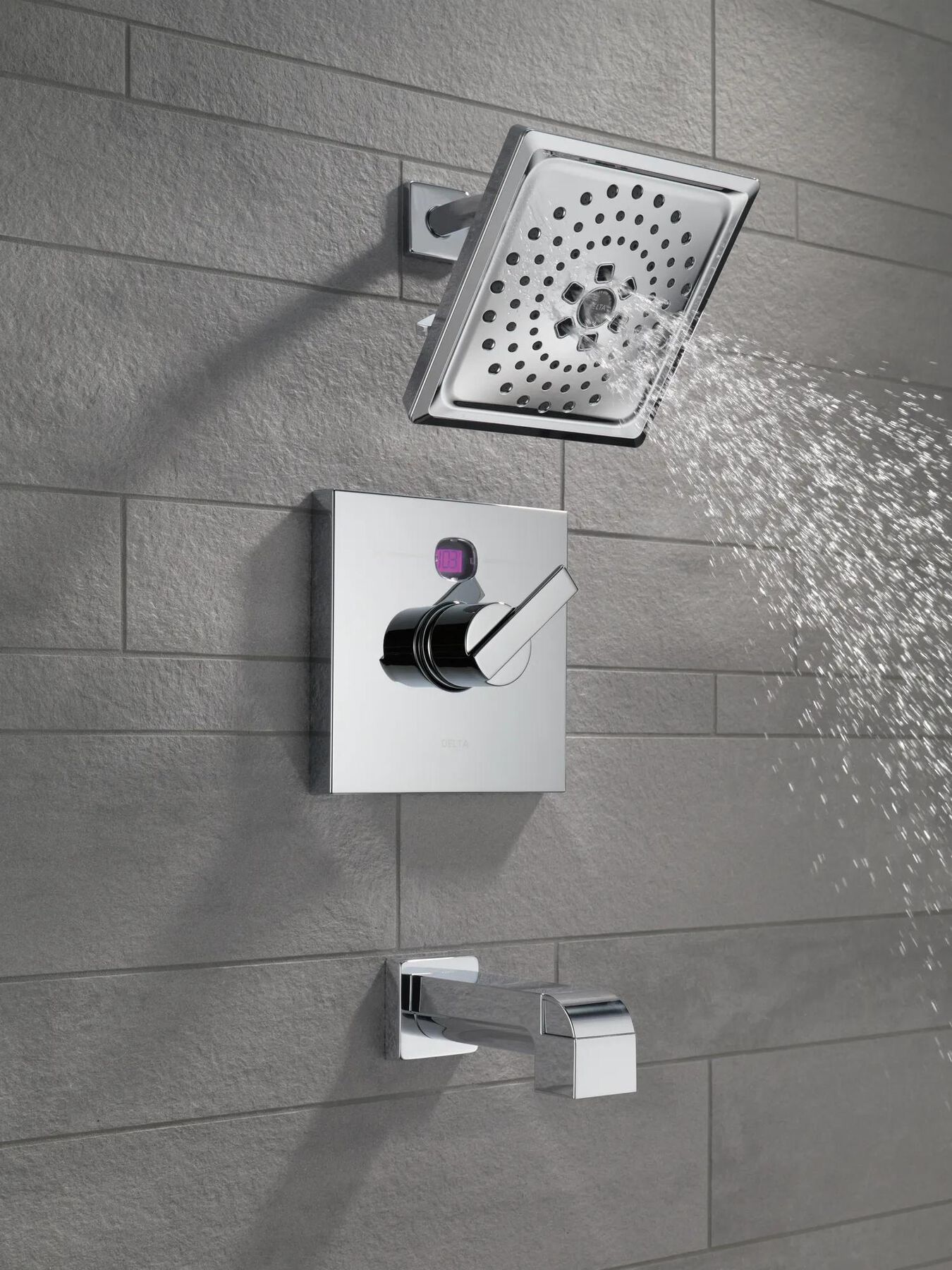 Angular Modern Temp2O&reg; 14 Series Tub & Shower Trim