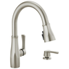 Single Handle Pull-Down Kitchen with Soap Dispenser and ShieldSpray Technology