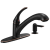 Single Handle Pull-Out Kitchen Faucet with Soap Dispenser (Recertified)