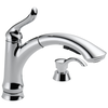 Single Handle Pull-Out Kitchen Faucet with Soap Dispenser