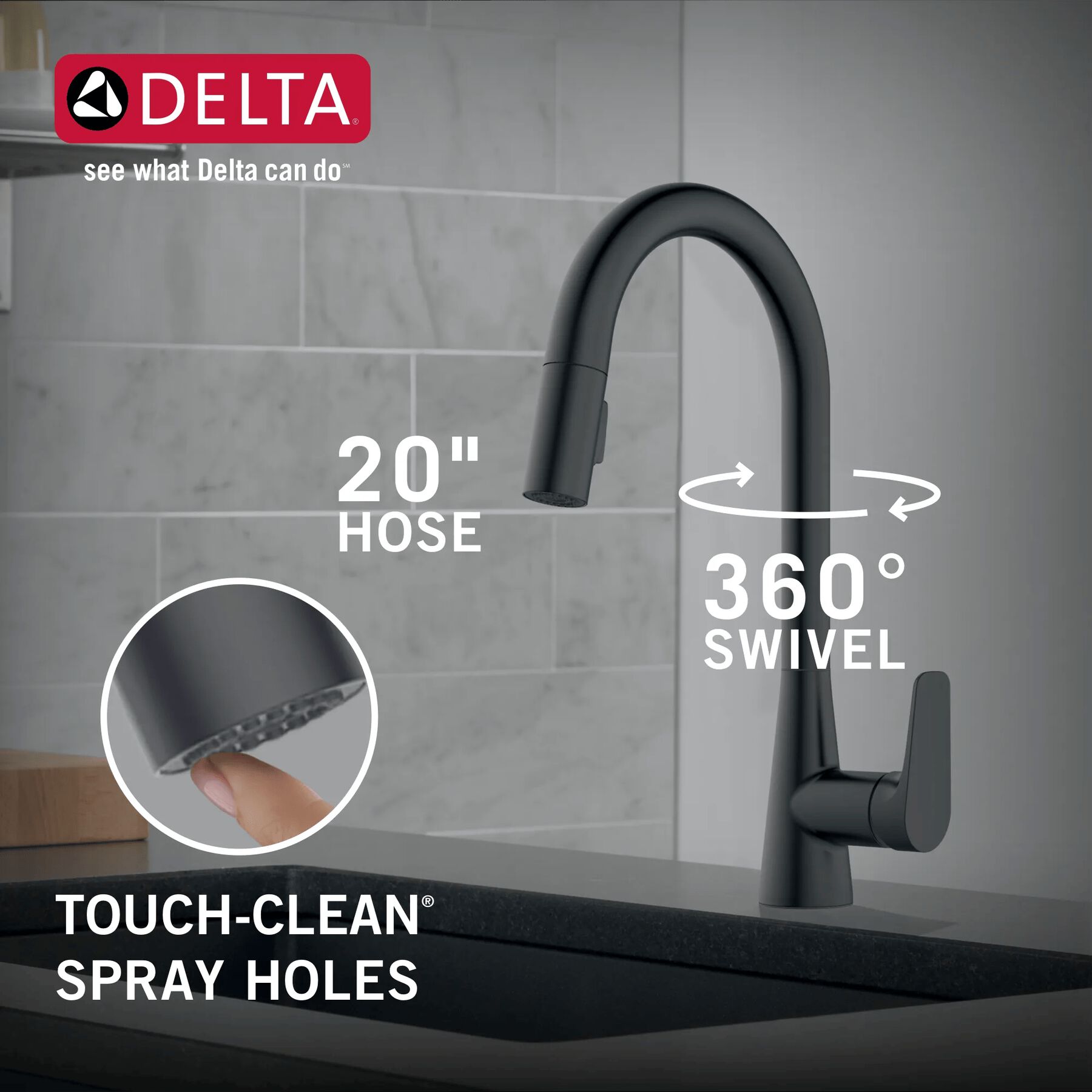Single Handle Pull-Down Kitchen Faucet