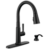 Single Handle Pull-Down Kitchen Faucet with Soap Dispenser and ShieldSpray&reg; Technology