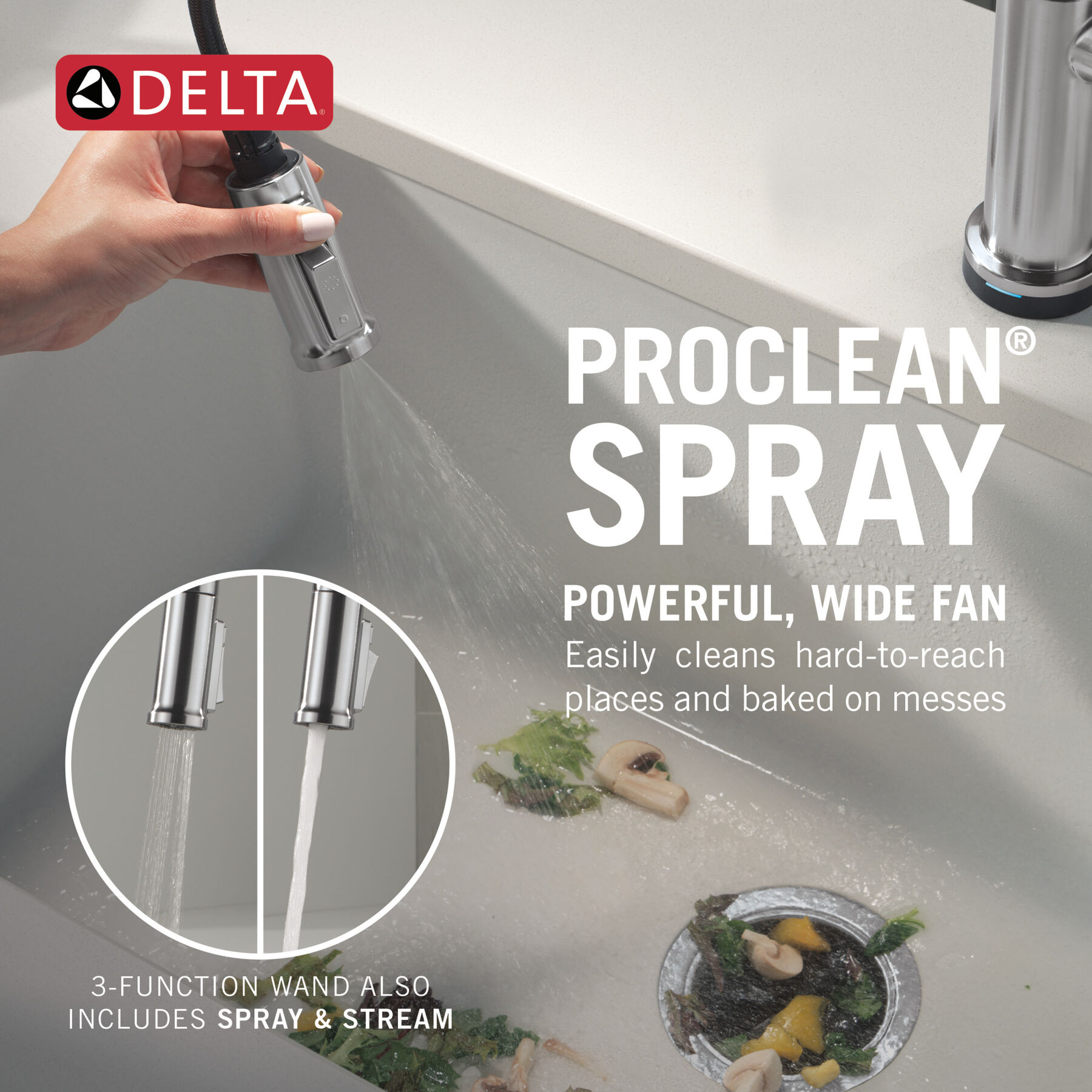 Touch2O&reg; Technology Kitchen Faucet with Touchless Technology