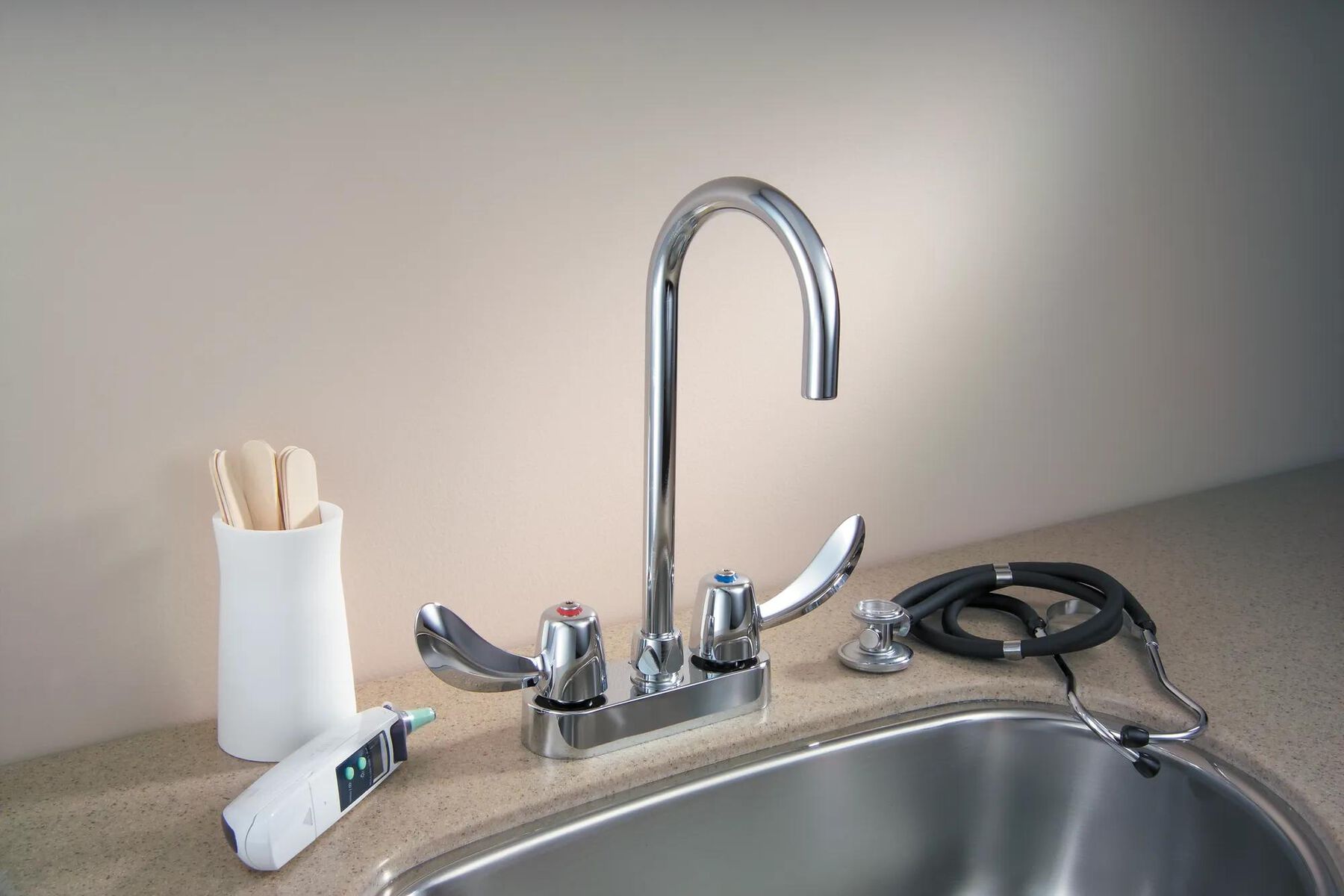 Two Handle 4 In Deck-Mount Faucet