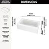 60x32 Alcove Bathtub Bundle with Trim and Waste Assembly - Left Drain