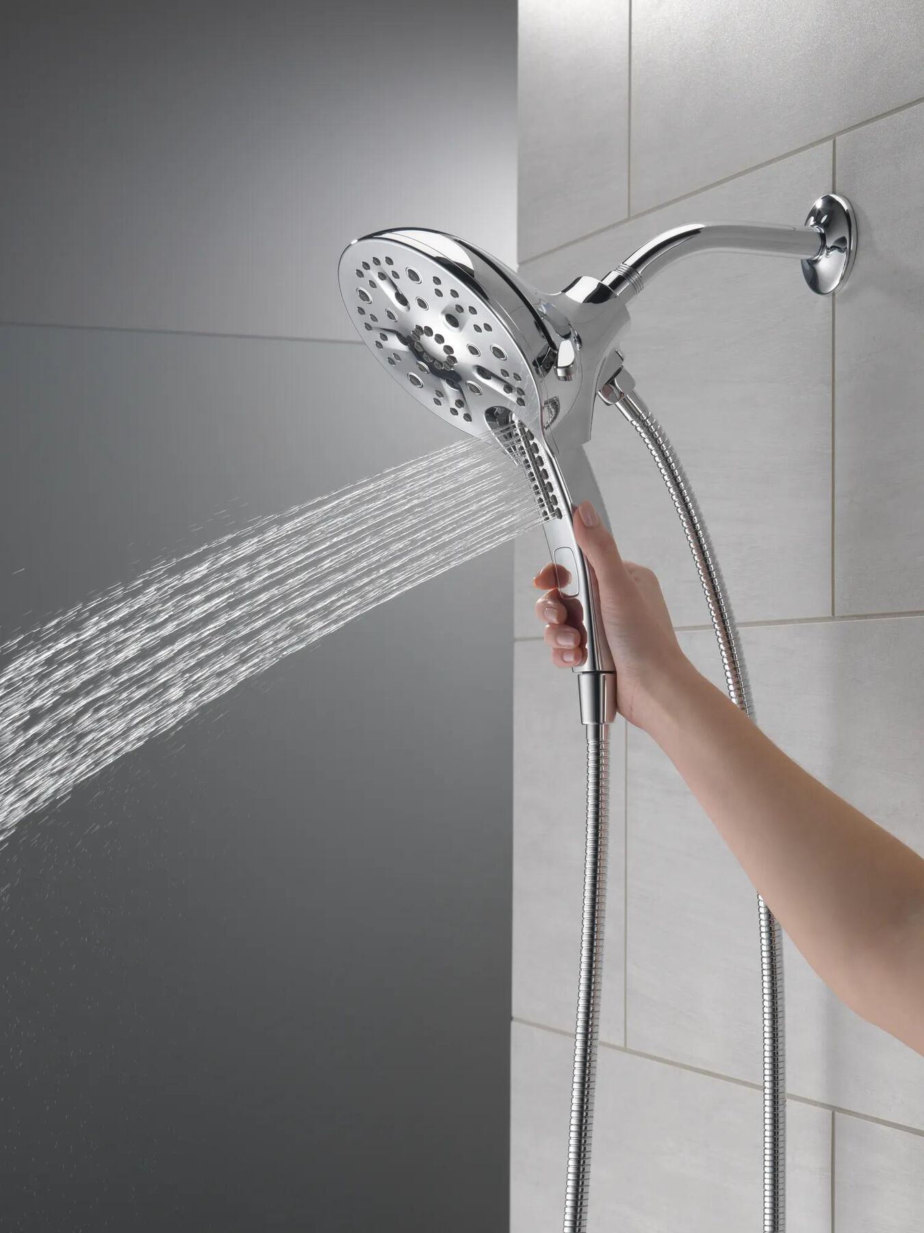 In2ition&reg; H<sub>2</sub>Okinetic&reg; 5-Setting Two-in-One Shower