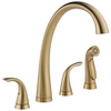 Two Handle Widespread Kitchen Faucet with Spray