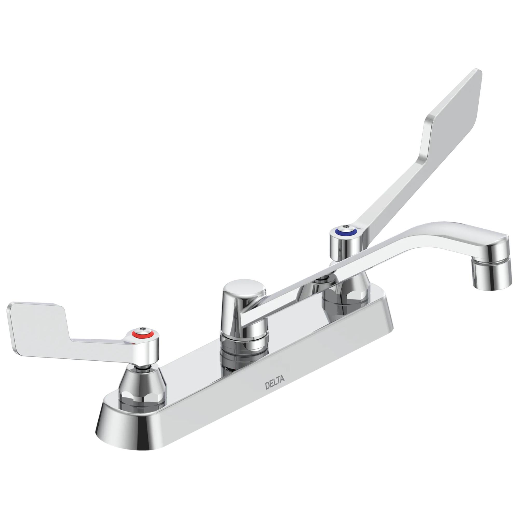 Two Handle 8 In Cast Deck-Mount Faucet