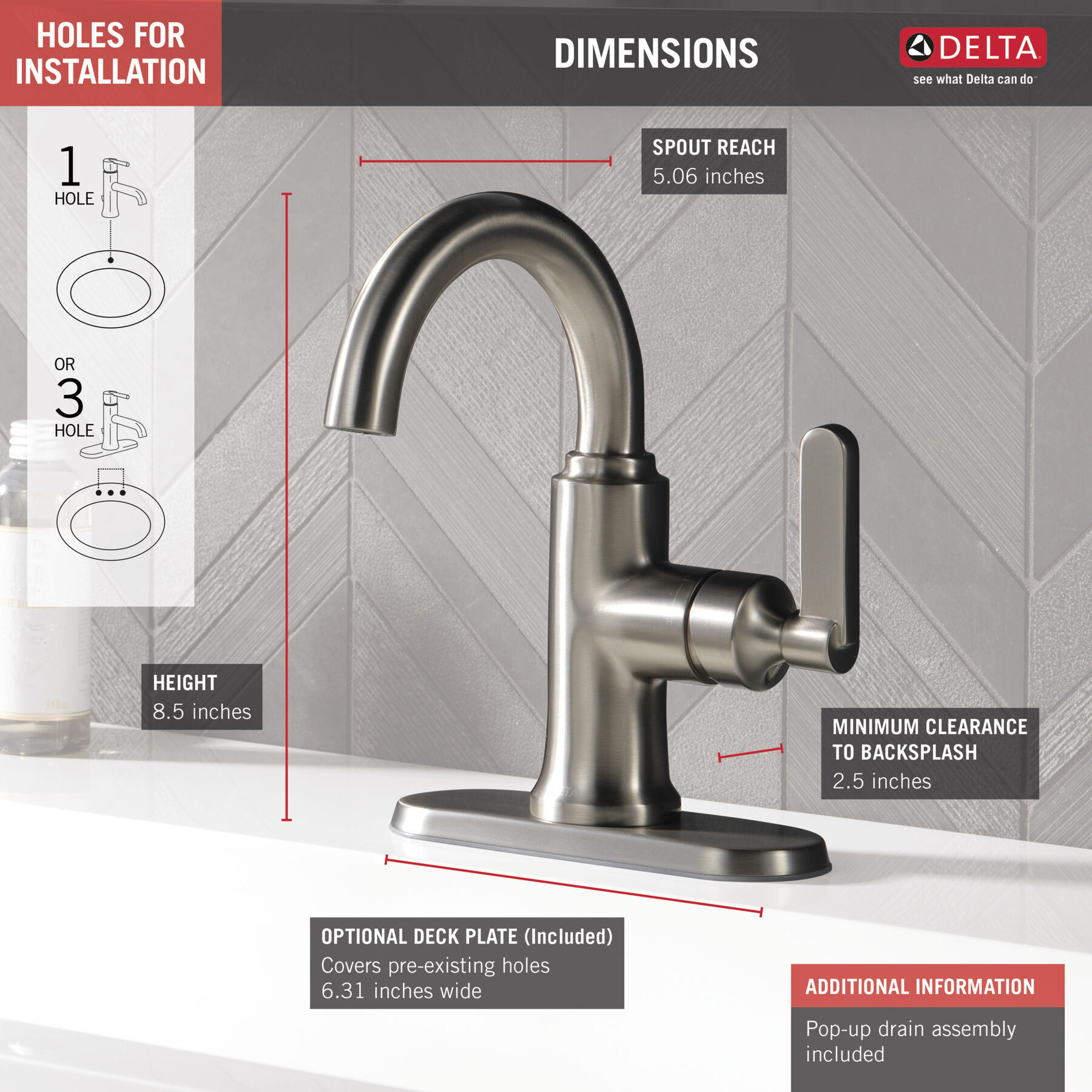 Centerset Bathroom Faucet (Recertified)