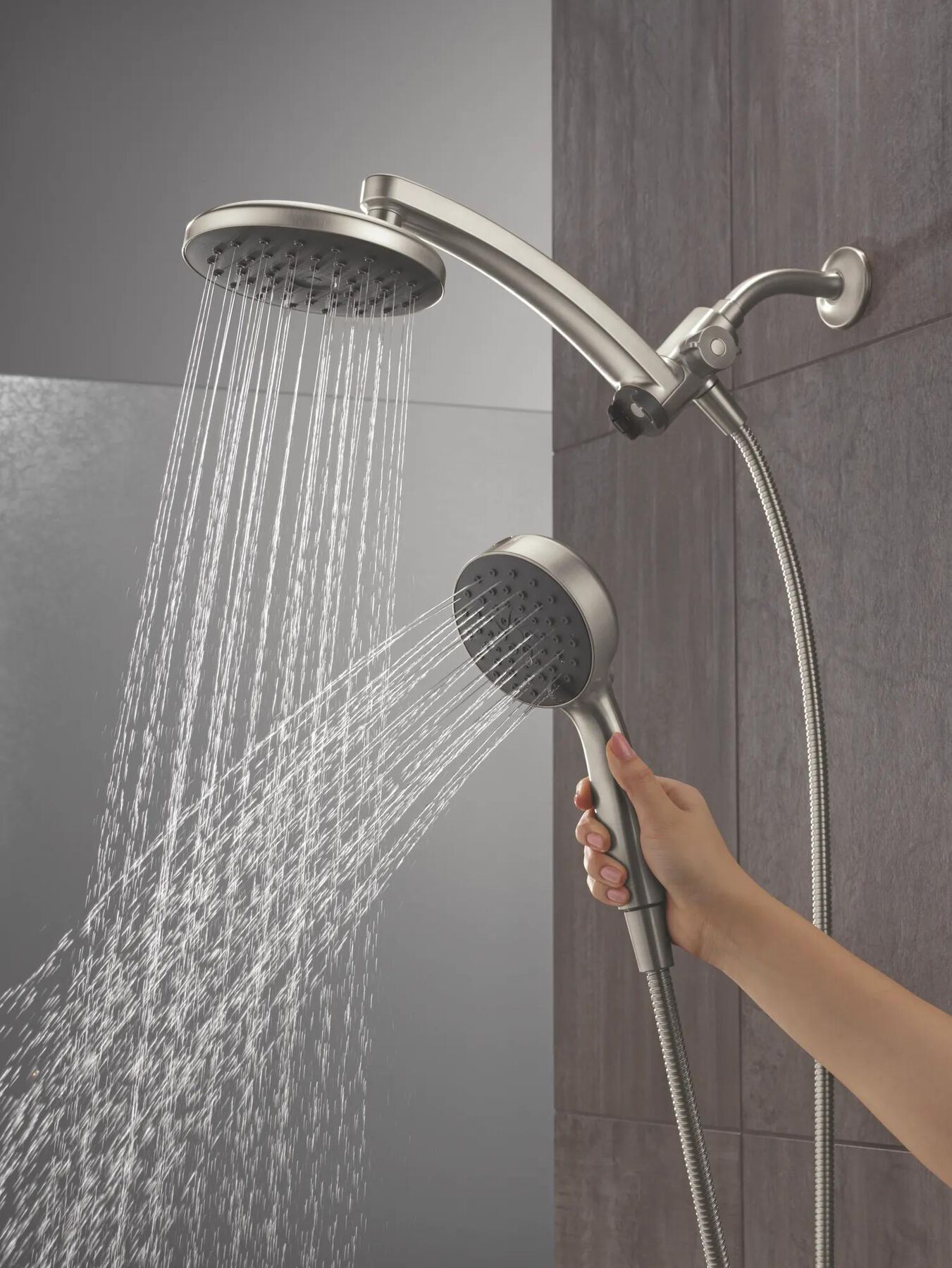 PivotPro&trade; 3-in-1 Combination Shower with TouchClean&reg; Spray Face