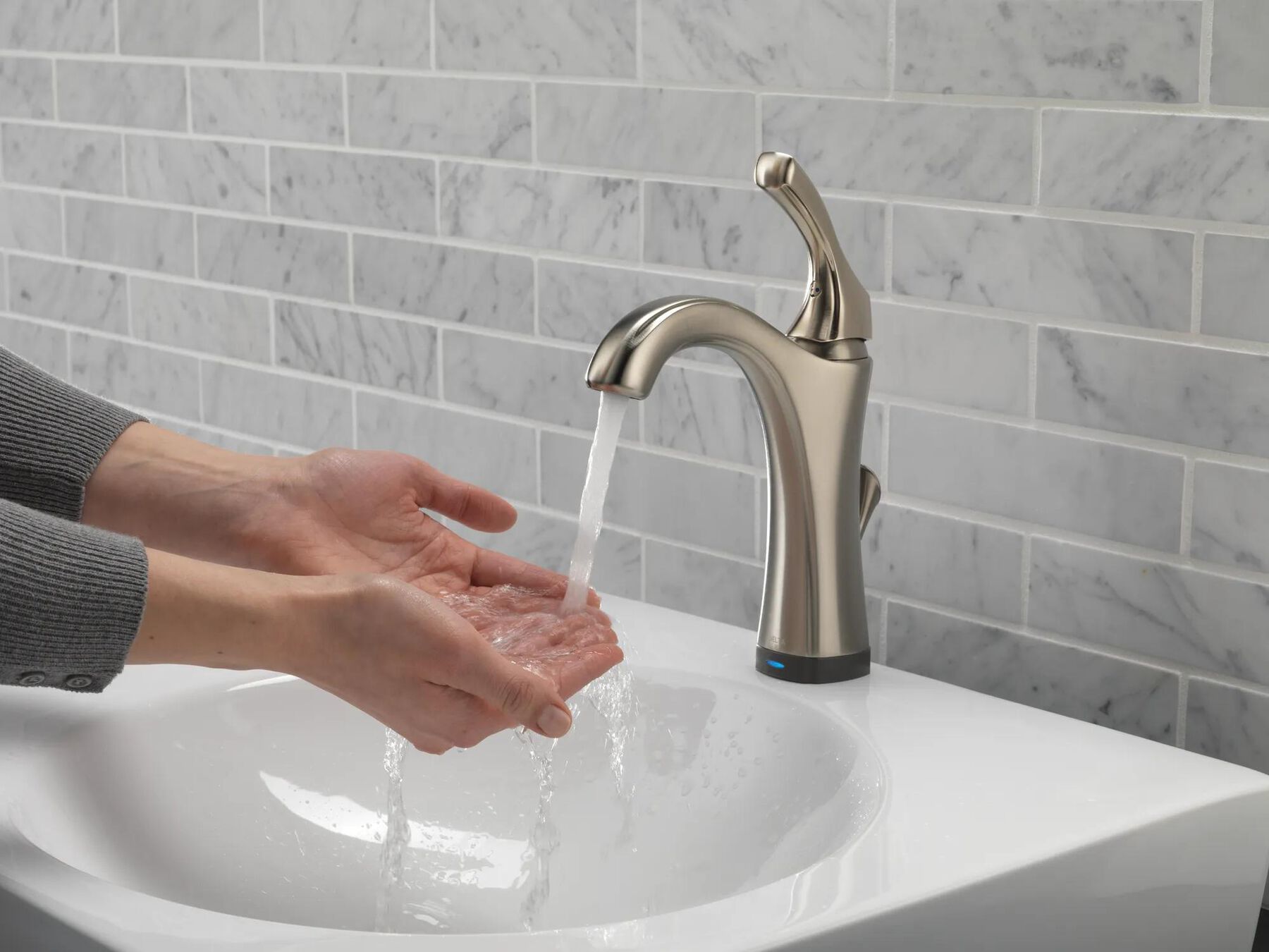 Single Handle Bathroom Faucet with Touch<sub>2</sub>O.xt&reg; Technology
