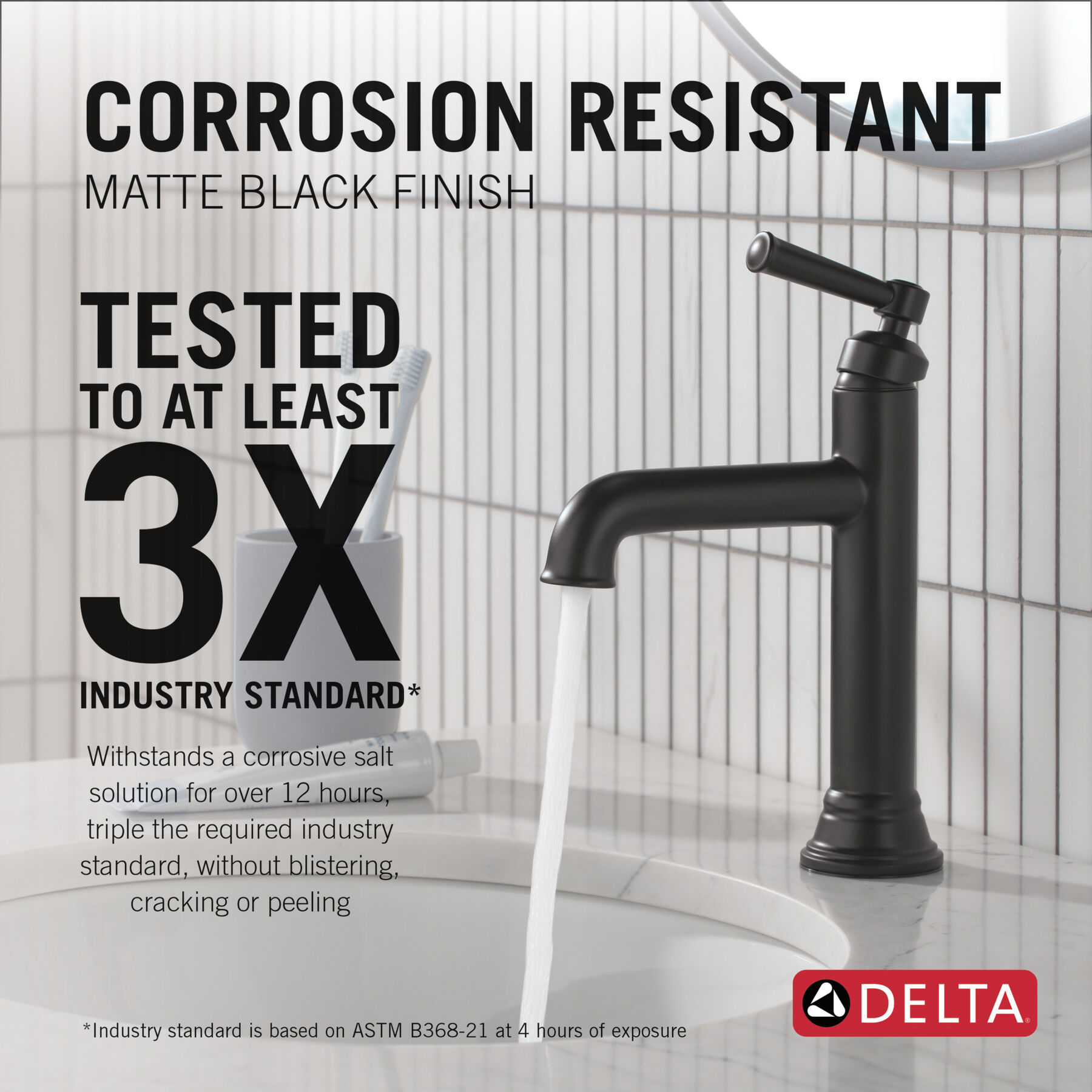 Single Handle Lavatory Faucet with 14 Series Tub Shower Trim and Rough Bundle