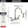 Two Handle Kitchen Faucet with Side Sprayer