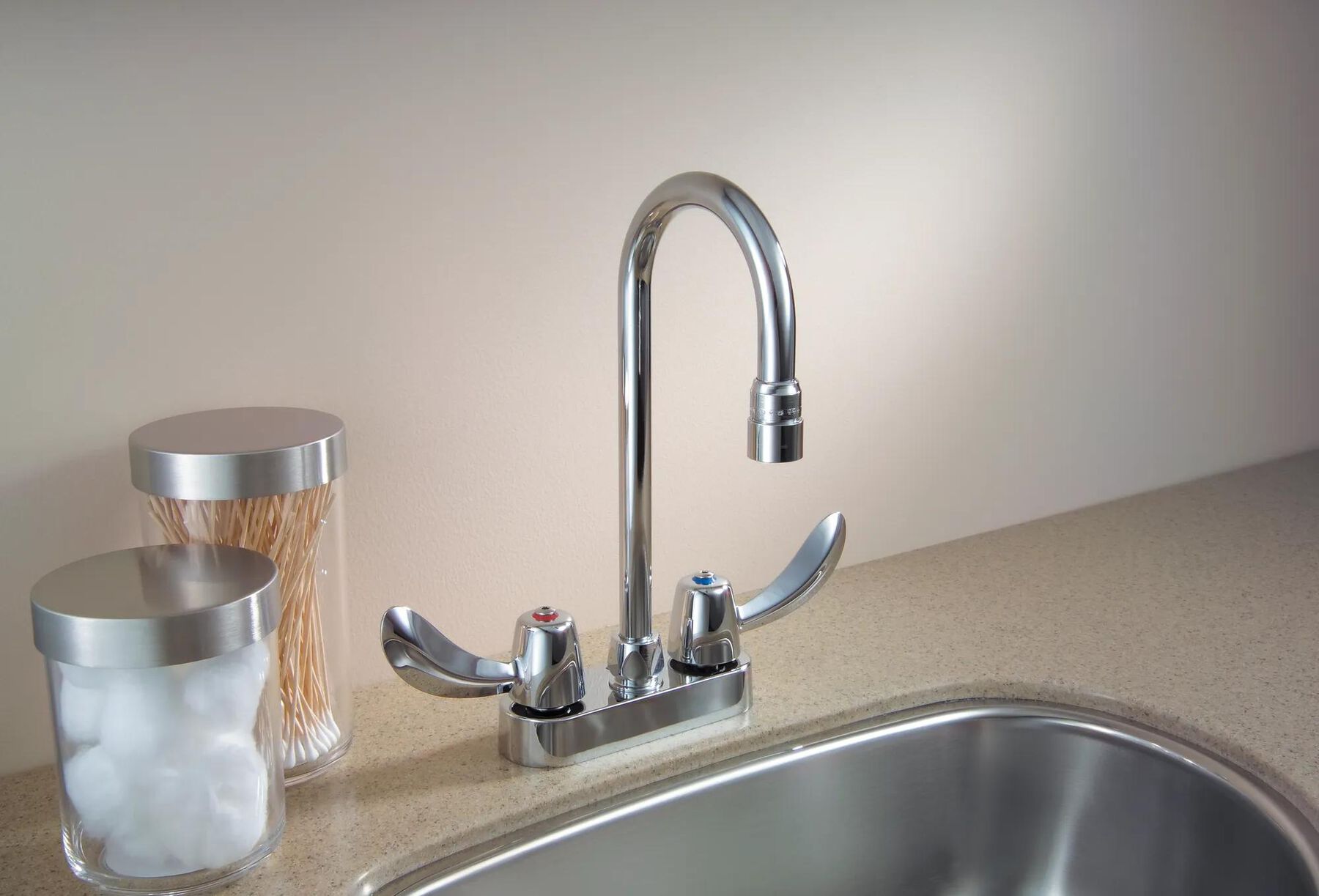 Two Handle 4 In Deck-Mount Faucet