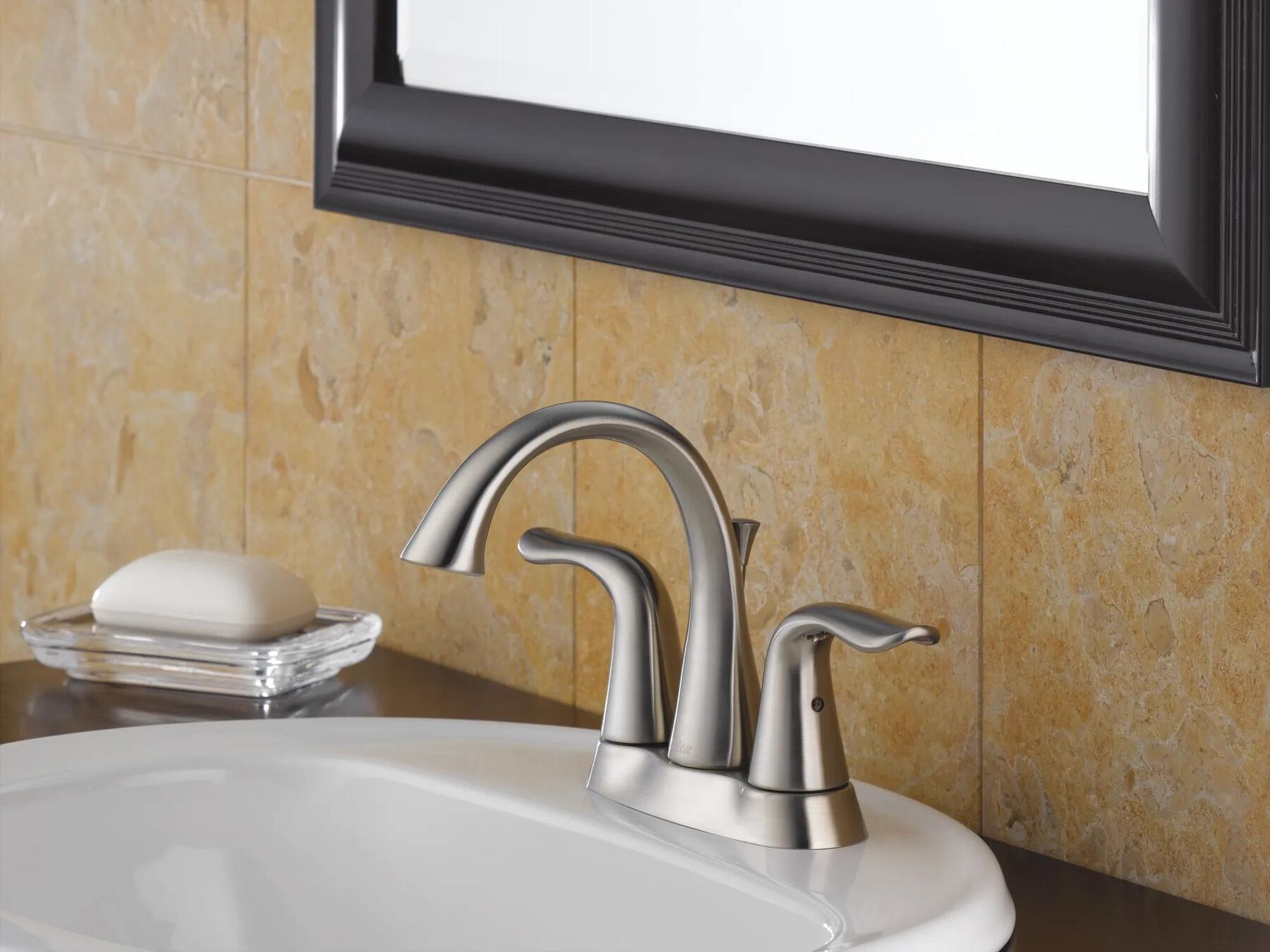 Two Handle Centerset Bathroom Faucet (Recertified)