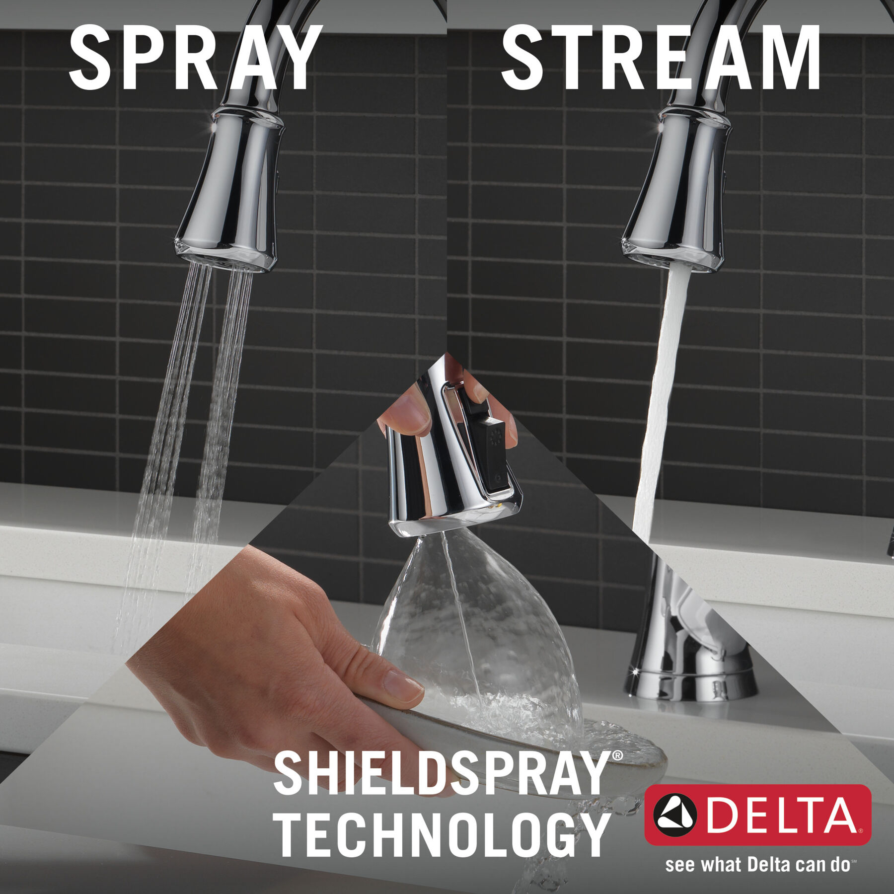 Single Handle Pull-Down Kitchen Faucet with Soap Dispenser and ShieldSpray&reg; Technology (Recertified)
