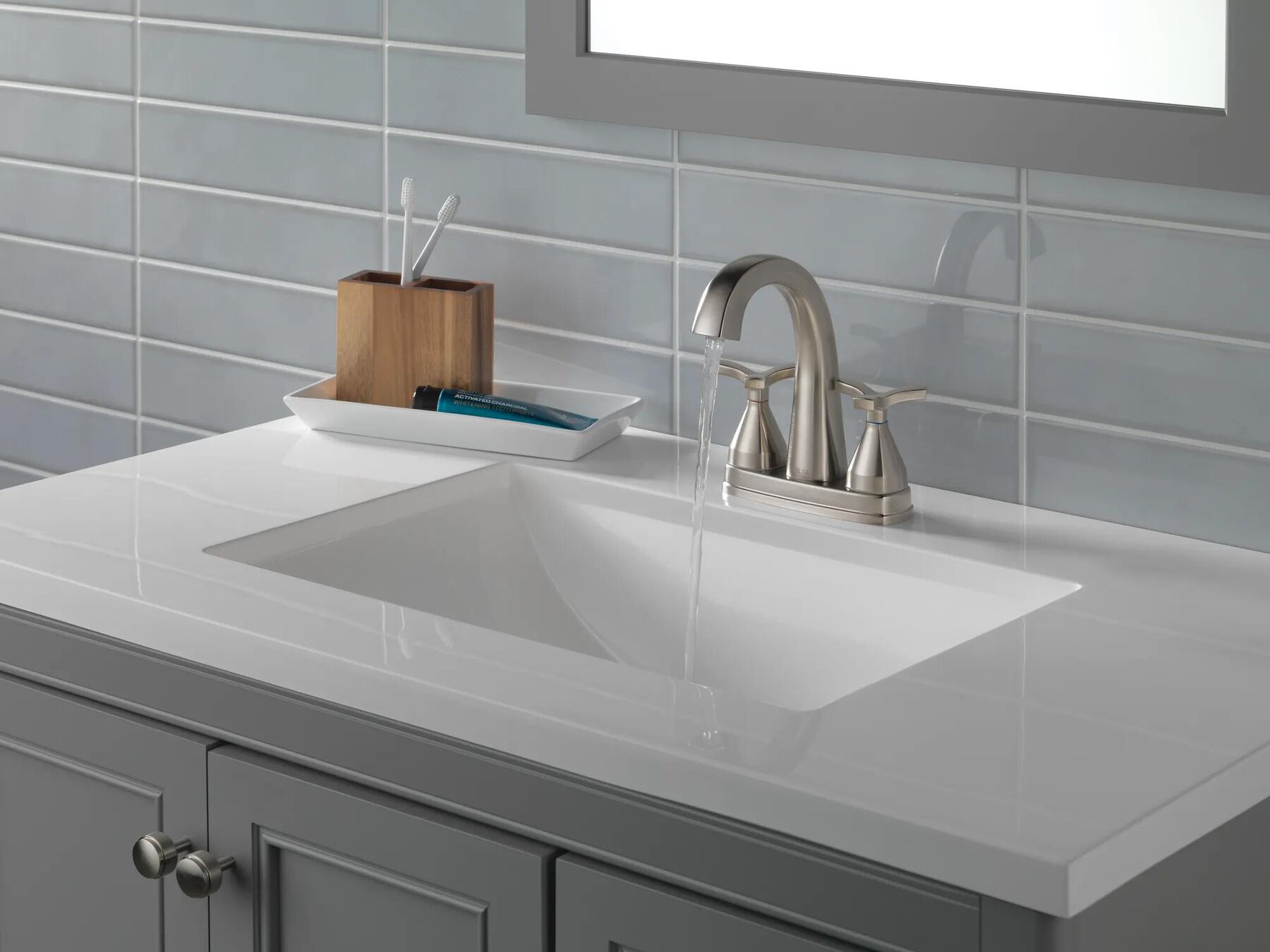 Two Handle Centerset Bathroom Faucet