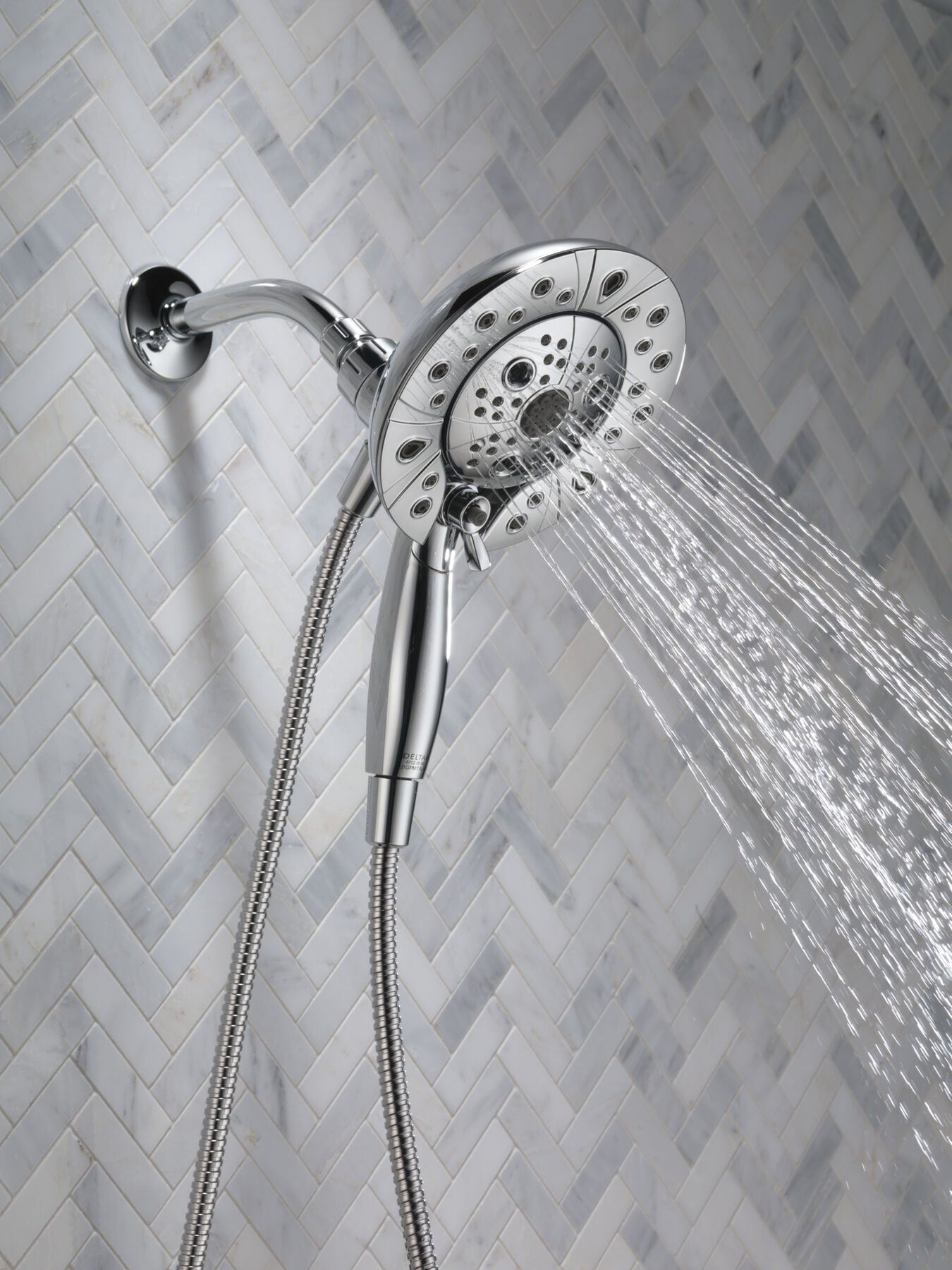 H<sub>2</sub>Okinetic&reg; In2ition&reg; 5-Setting Two-in-One Shower