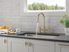 Two Handle Pull-Down Bridge Kitchen Faucet
