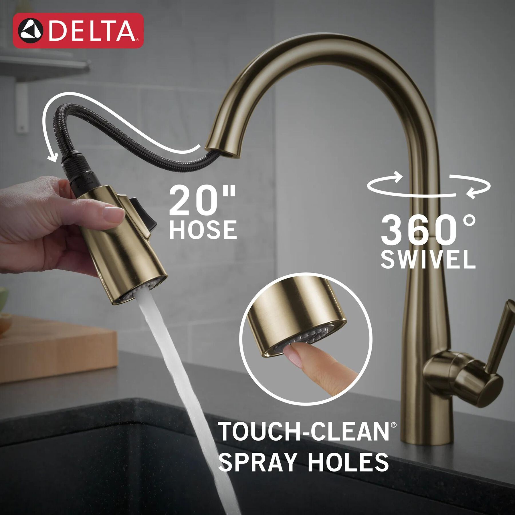 Single Handle Pull-Down Kitchen Faucet