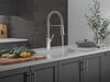 Single Handle Pull-Down Kitchen Faucet With Spring Spout
