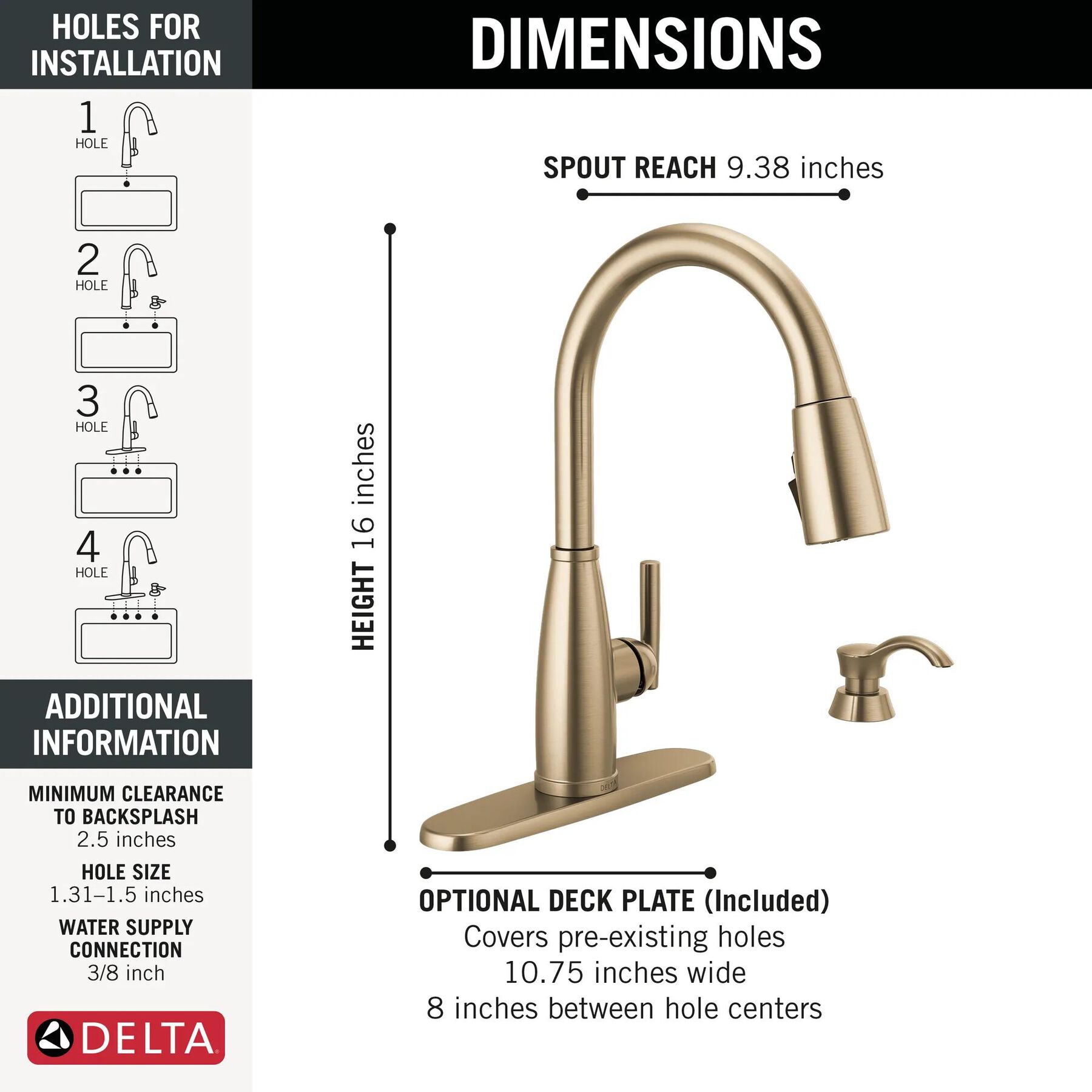 Single Handle Pull-Down Kitchen Faucet with Soap Dispenser and ShieldSpray&reg; Technology (Recertified)