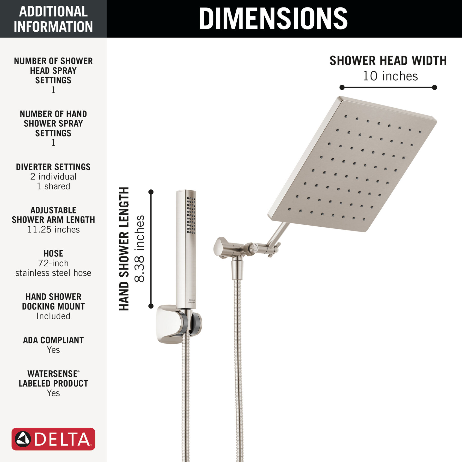 SHHS 1.75 GPM w/ Adjustable Arm 5S (Recertified)