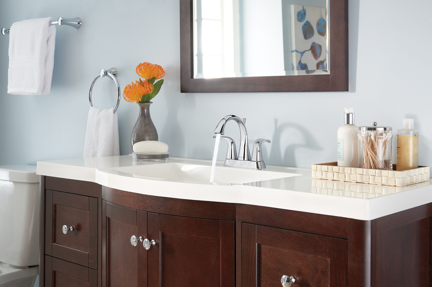 Two Handle Centerset Bathroom Faucet (Recertified)