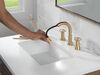 Two Handle Widespread Pull Down Bathroom Faucet