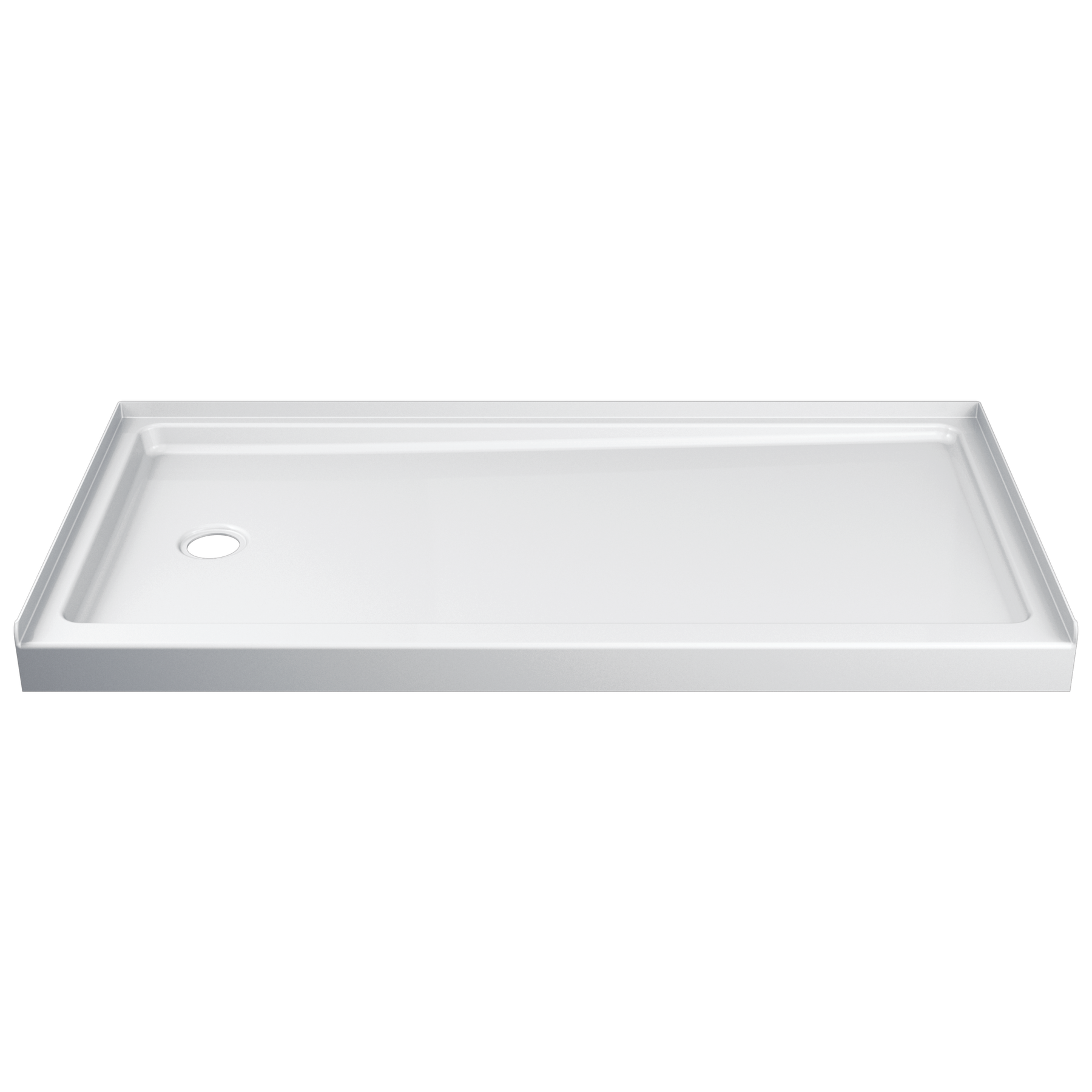 ProCrylic 60 in. x 30 in. Shower Base Left Drain