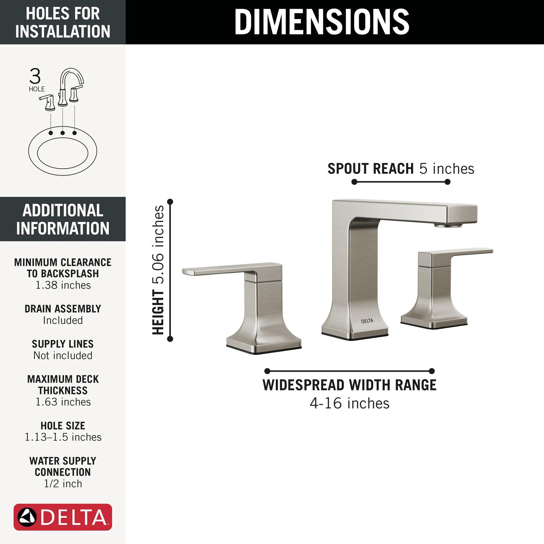 Two Handle Widespread Bathroom Faucet (Recertified)