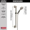 ActivTouch&reg; 9-Setting Hand Shower with Traditional Slide Bar / Grab Bar (Recertified)