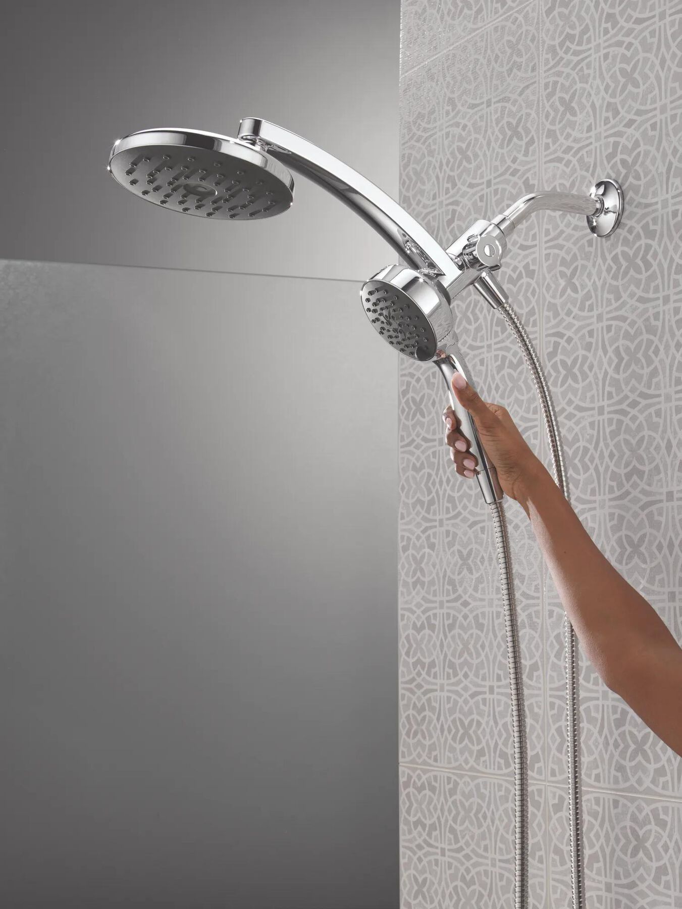 PivotPro&trade; 3-in-1 Combination Shower with TouchClean&reg; Spray Face
