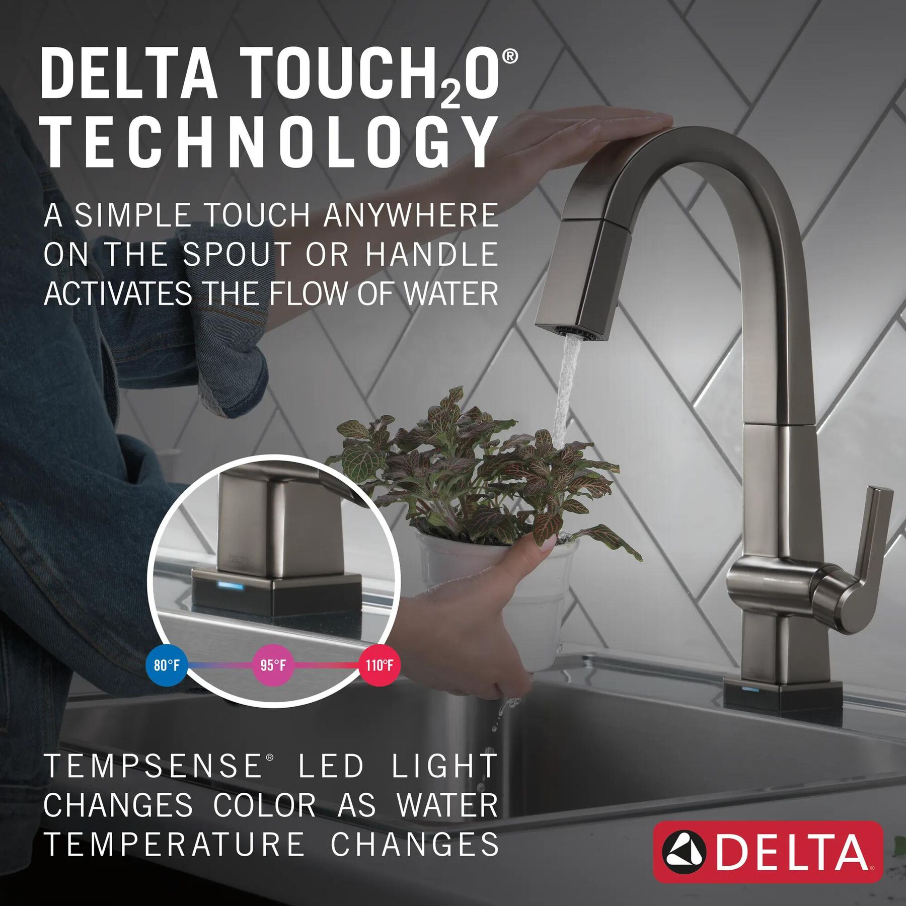 Single Handle Pull Down Bar/Prep Faucet With Touch<sub>2</sub>O Technology