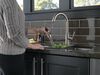 Single Handle Pull-Down Kitchen Faucet with Soap Dispenser