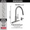 Single Handle Pull-Down Kitchen Faucet with Soap Dispenser (Recertified)