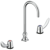 Two Handle Widespread Lavatory Faucet with Gooseneck Spout - Less Pop-Up