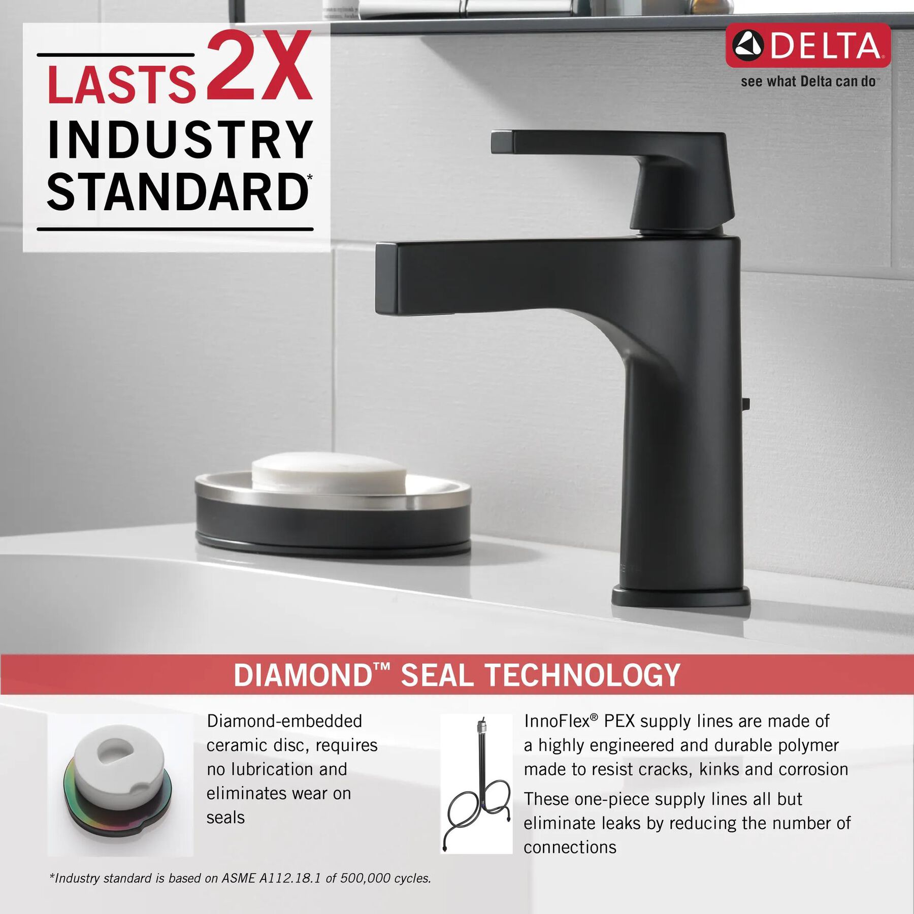 Single-Hole Bathroom Faucet w/o Drain (Recertified)