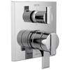 Angular Modern Monitor&reg; 17 Series Valve Trim with 6-Setting Integrated Diverter