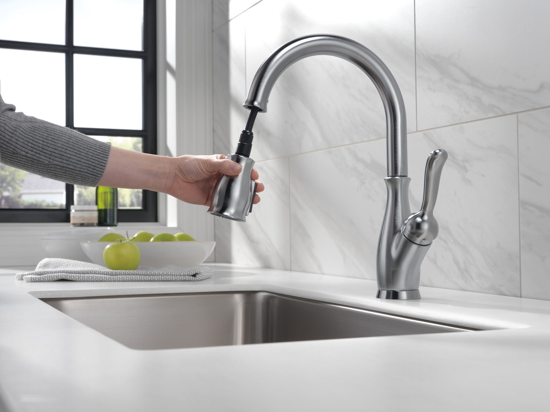 Single Handle Pull-Down Kitchen Faucet with ShieldSpray&reg; Technology