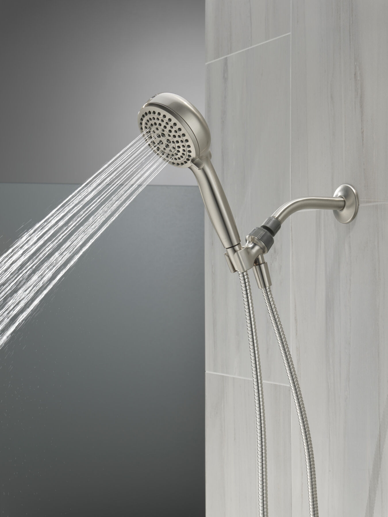6-Setting Hand Shower with Cleaning Spray