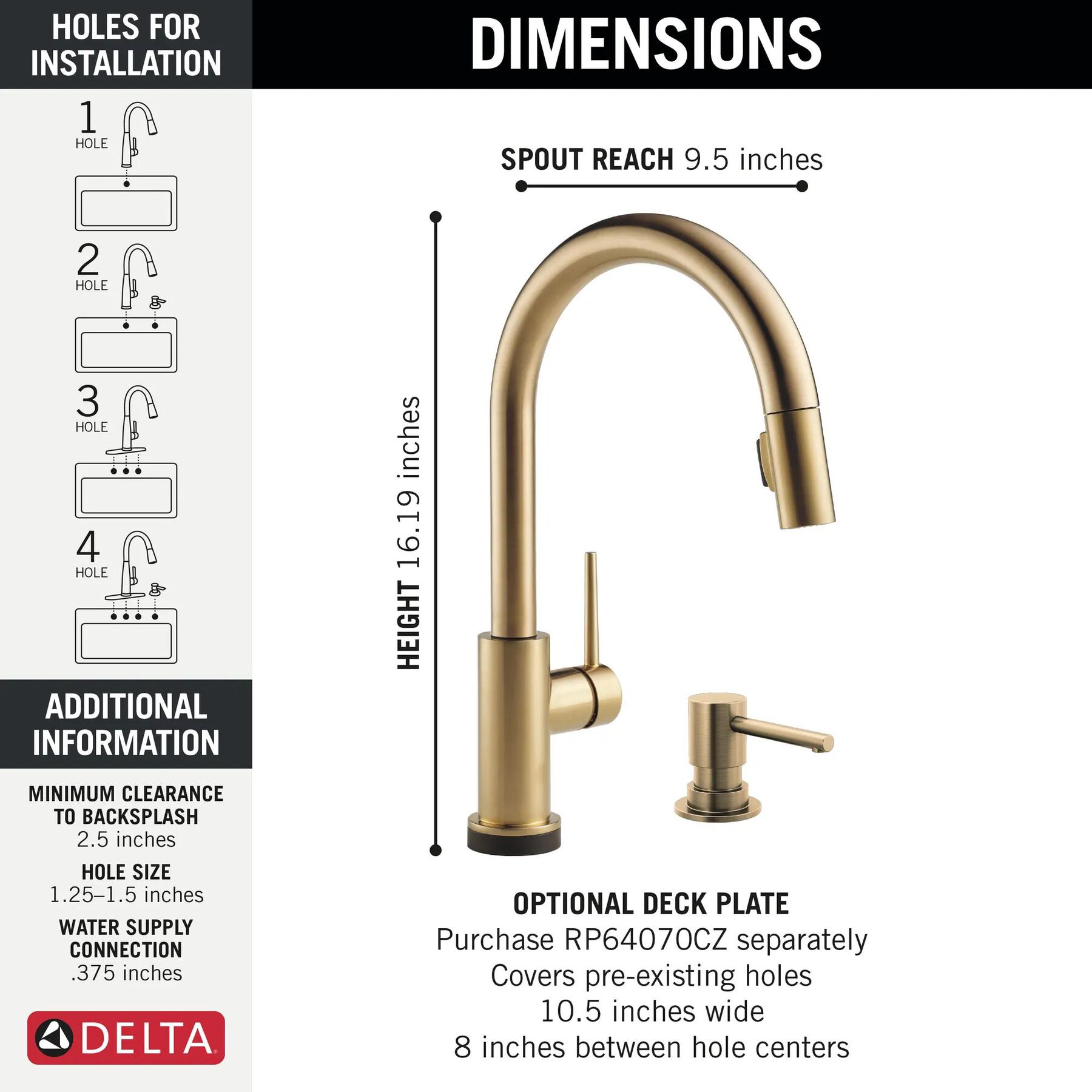 Touch2O with Touchless and VoiceIQ&reg; Technology Single Handle Pull-Down Kitchen Faucet with Soap Dispenser