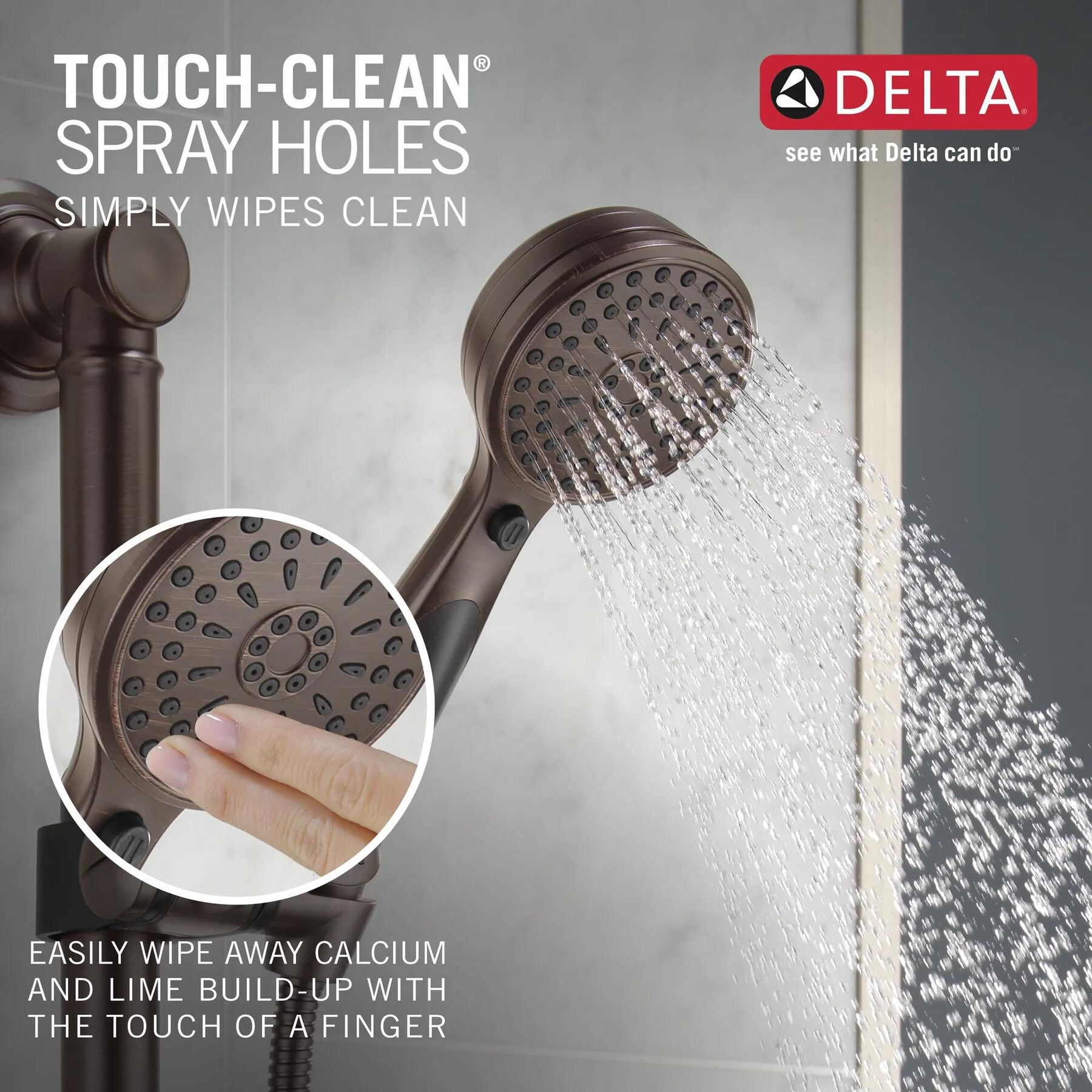 ActivTouch&reg; 9-Setting Hand Shower with Traditional Slide Bar / Grab Bar