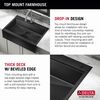 33&rdquo; Retrofit Farmhouse Apron Front 16 Gauge Workstation Kitchen Sink Single Bowl in with WorkFlow&trade; Ledge and&nbsp;Accessories for Top Mount Drop-In Installation