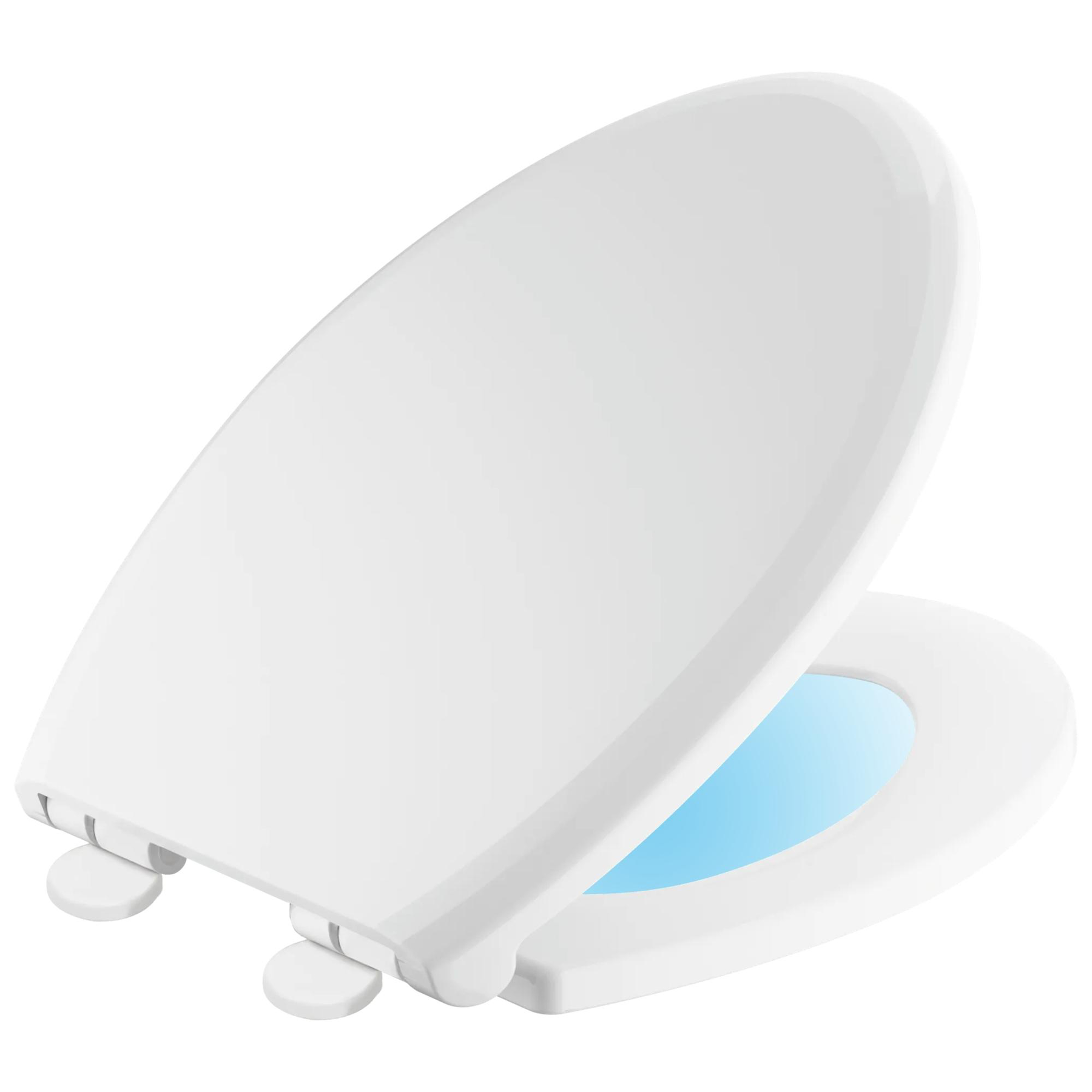 Elongated Slow-Close / Quick-Release Nightlight Seat