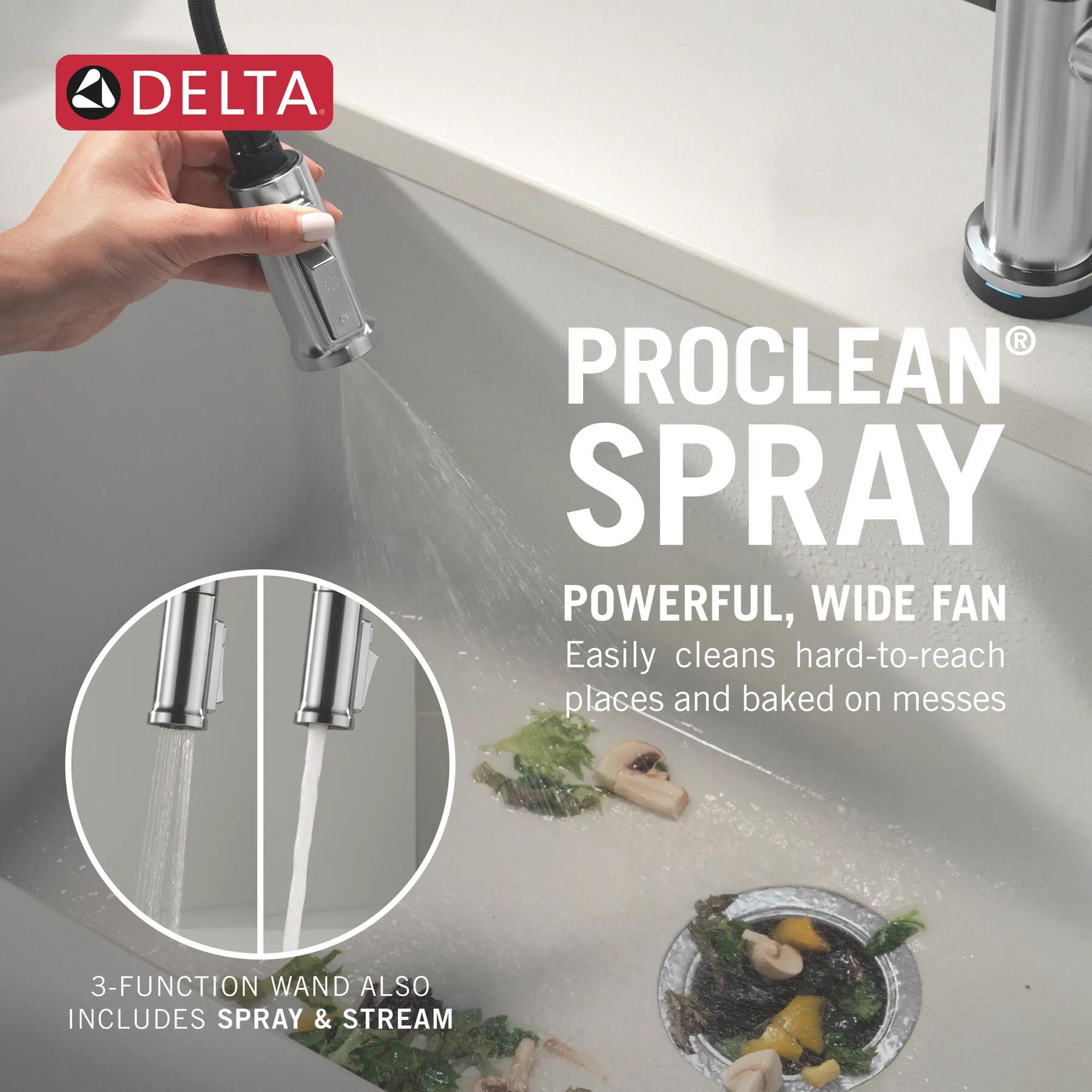 Touch2O&reg; Technology Kitchen Faucet with Touchless Technology