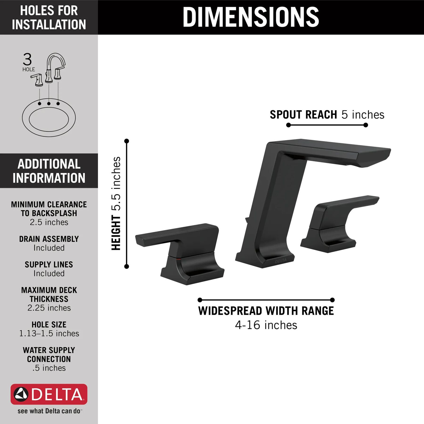 Two Handle Widespread Bathroom Faucet (Recertified)